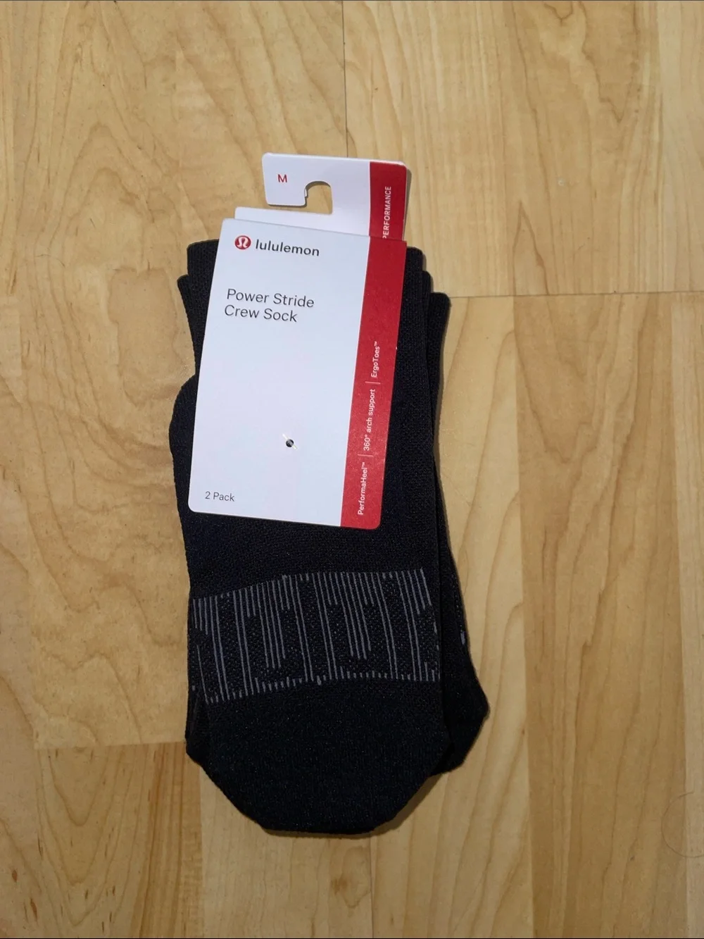 NWT Lululemon Power Stride Crew Sock *2 Pack